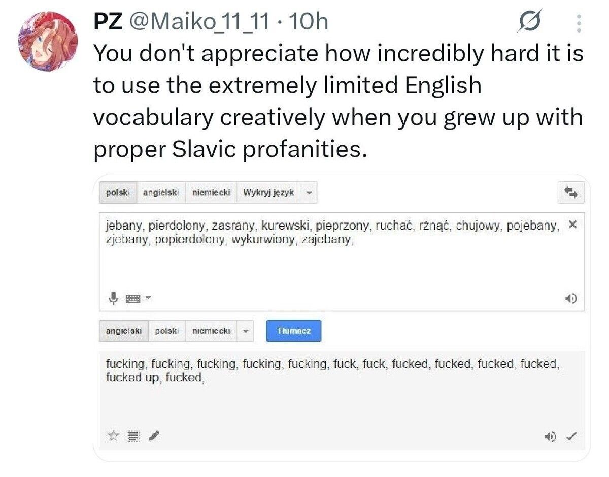 Average potty mouthed Slov