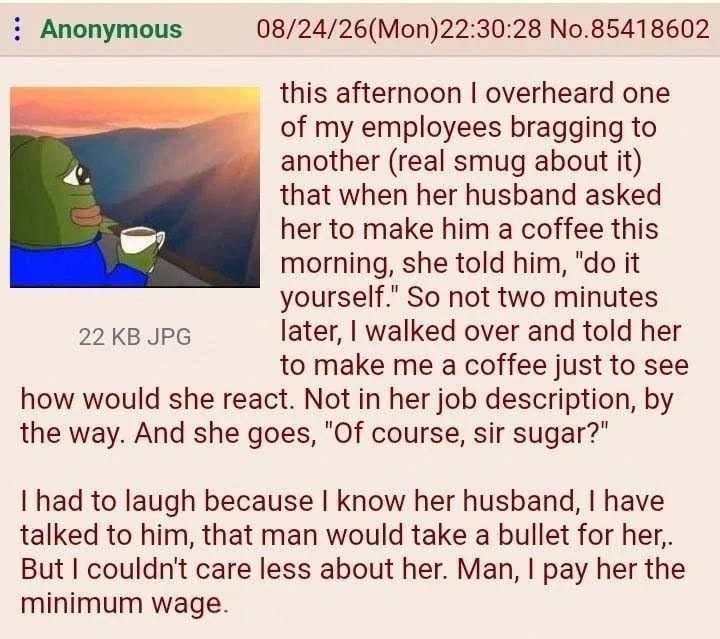 And then all the men clapped