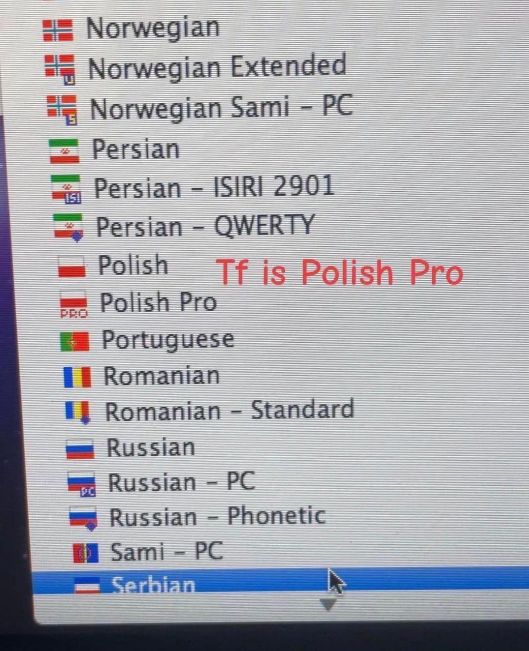 Comes with extra keys for kurwa and japierdole