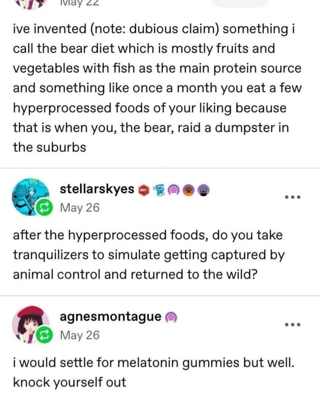 Bear diet V2.0