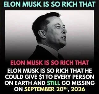 Elon Musk is so rich that
