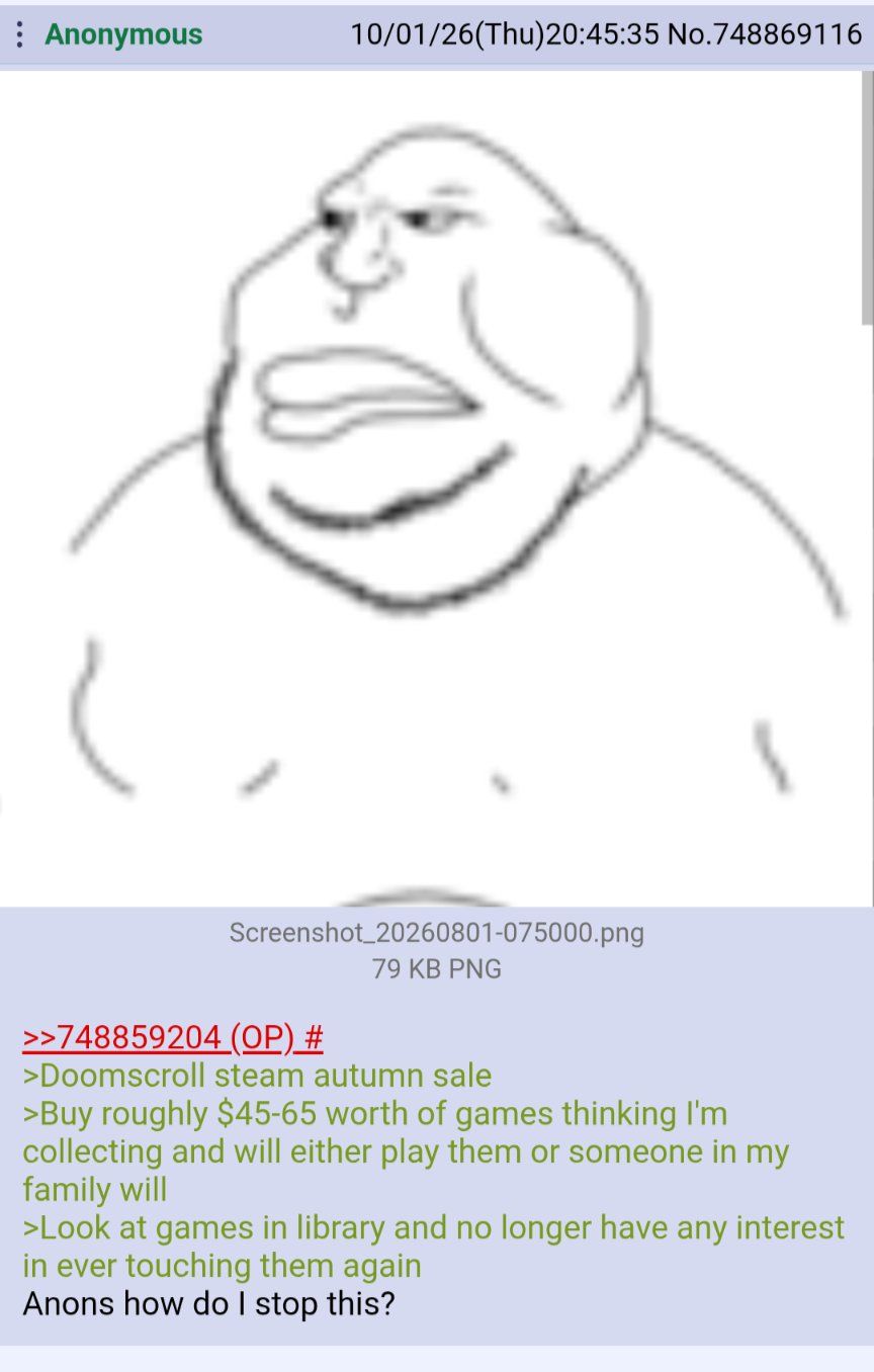 bought 20€ of niche games that I'll never play