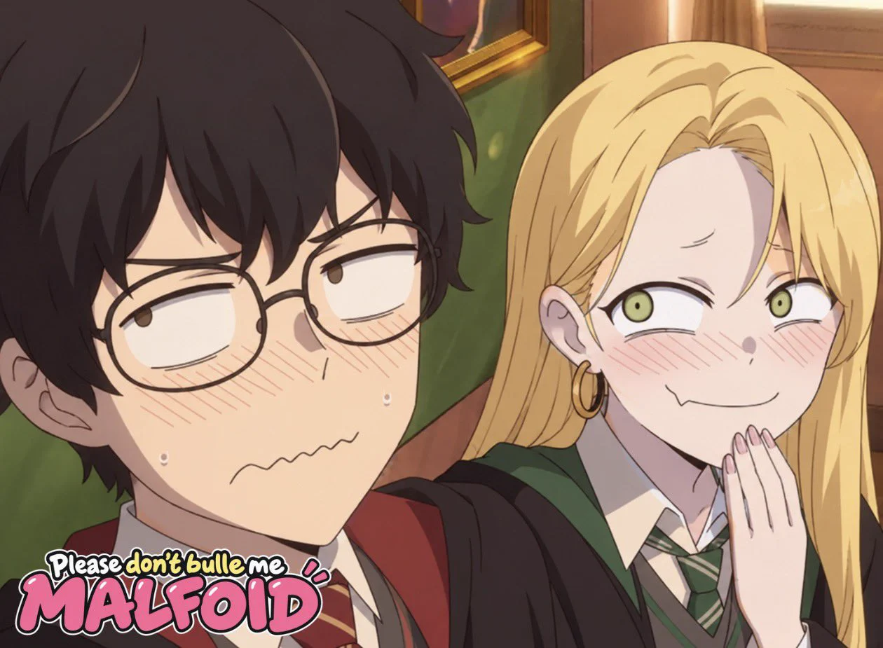 "Please don't sexually harass me, Malfoid-chan!"