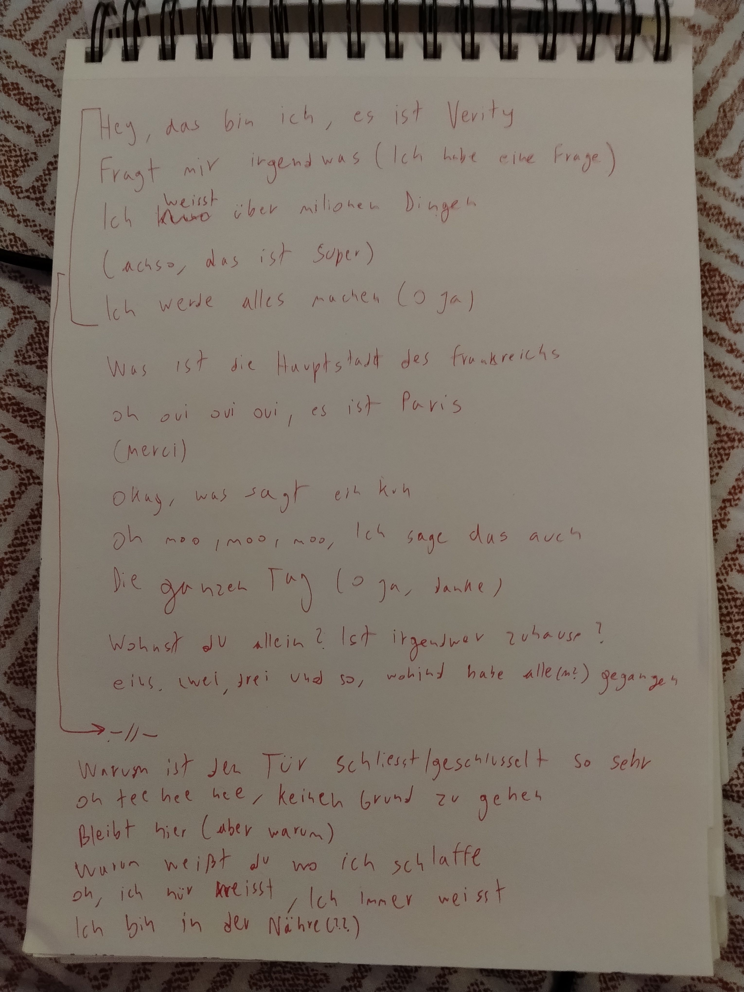 Translating to german without checking, how does it look (something big is coming)