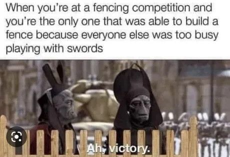 That fence will not protect you from the pokey swords