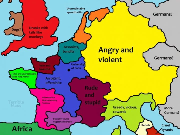 Europe according to Jacques de Vitry, cca. 1200