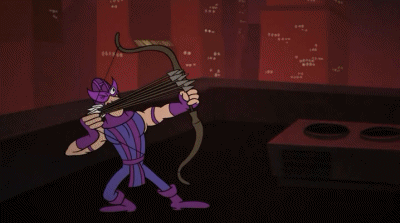Hawkeye doing... whatever he does.