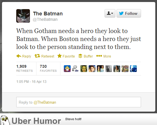 Batman knows his thing.