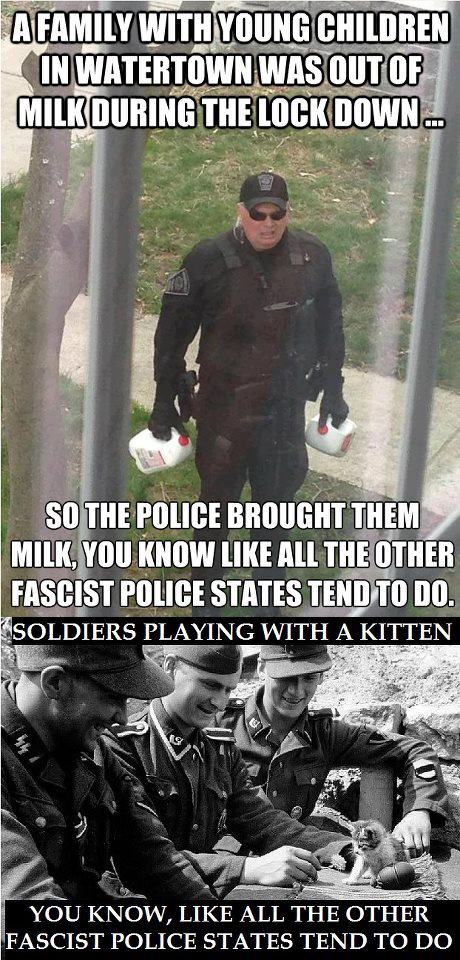The price of civil liberties is apparently two gallons of milk. Who knew?
