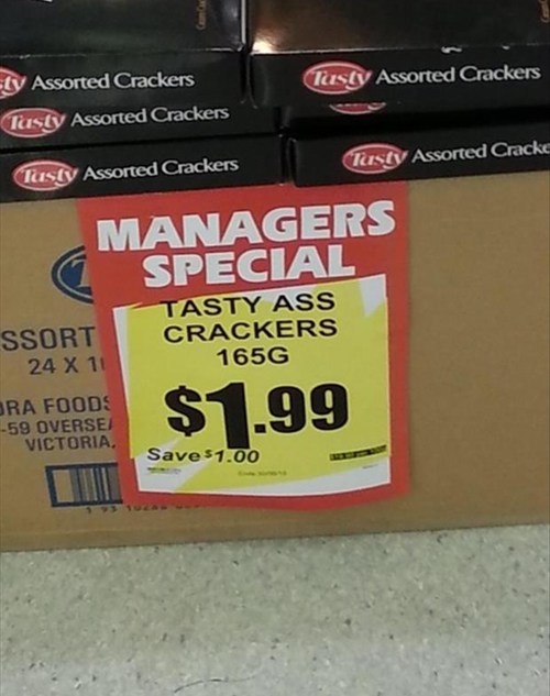 ASSorted crackers! Get it?