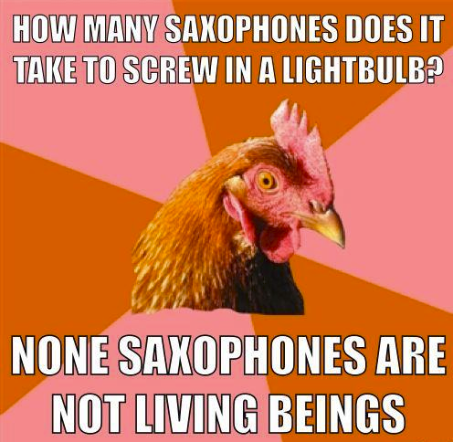 As a saxophonist myself, I find this hilarious.