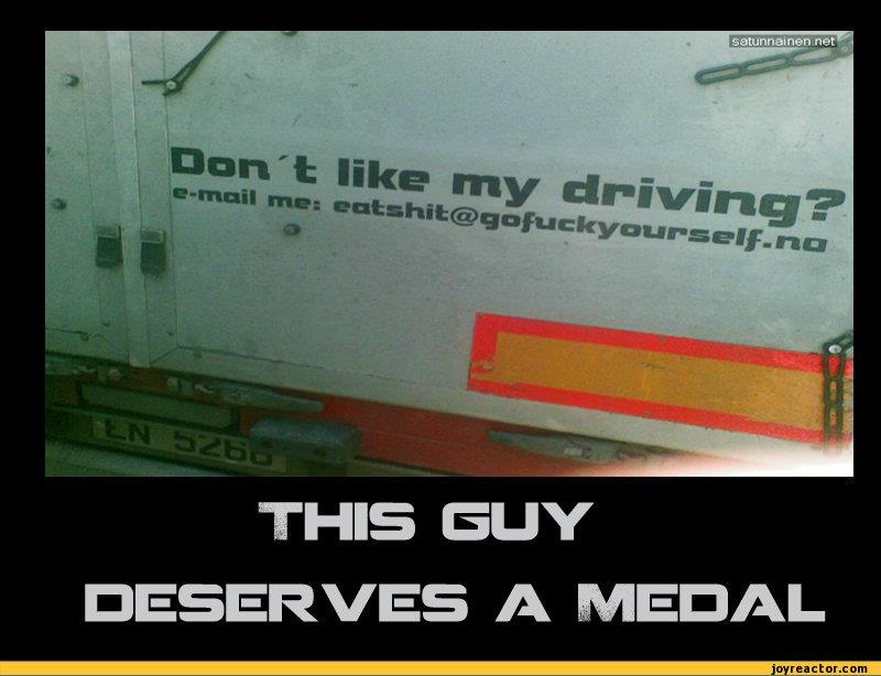 Unless he's a sh*tty driver