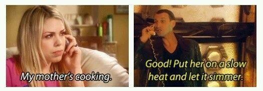 My mother is cooking