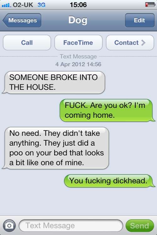 Text from dog
