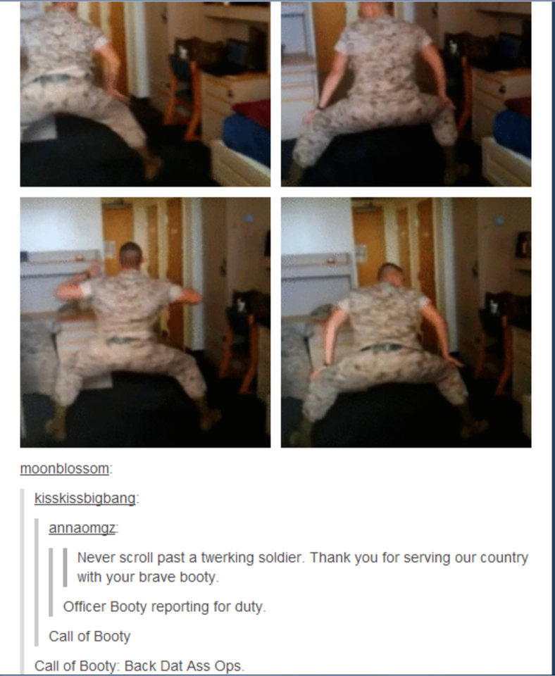 Ring ring, soldier reporting for booty