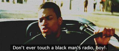 Rule #1 when you are in a black guy's car