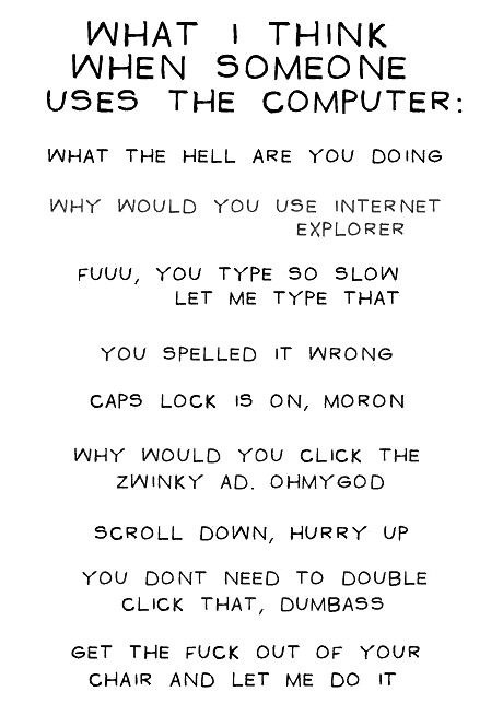 When someone uses the computer...