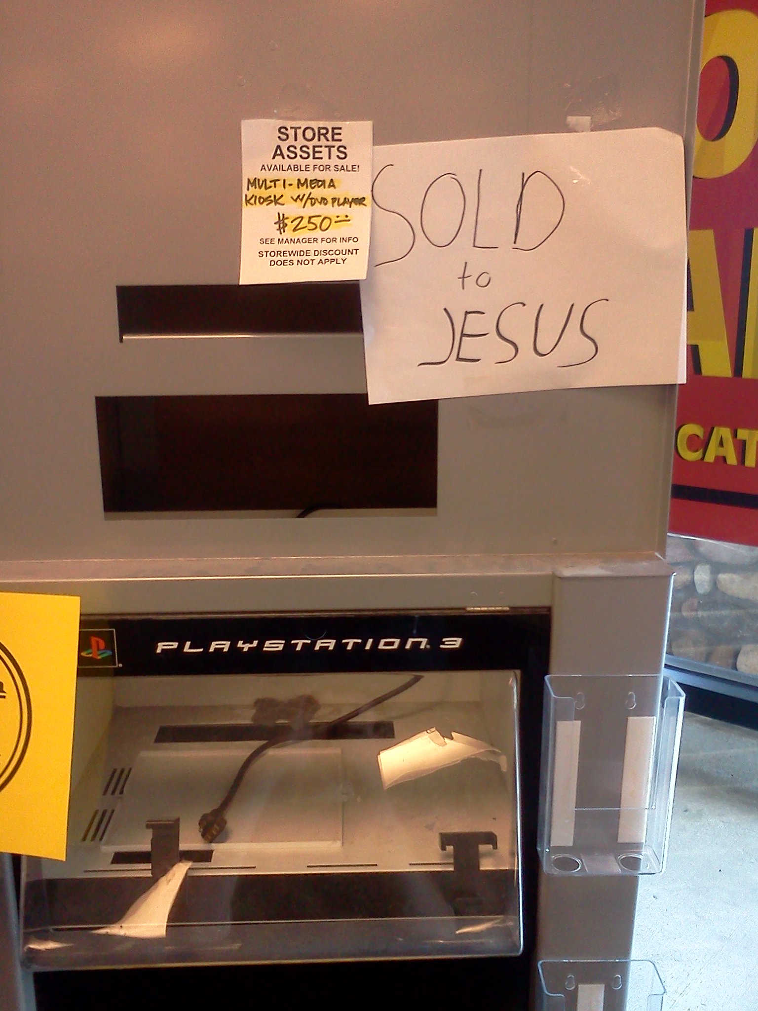 Game over Jesus likes playstation