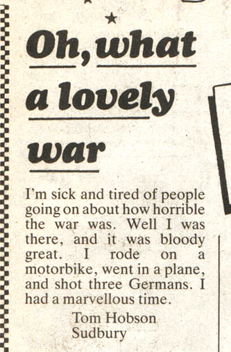 What a lovely war