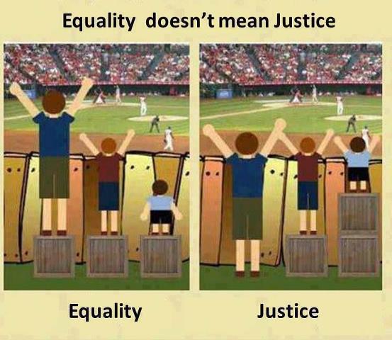 Equality doesn't mean Justice
