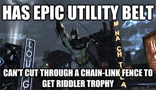 Batman being a scumbag to Arkham City players.