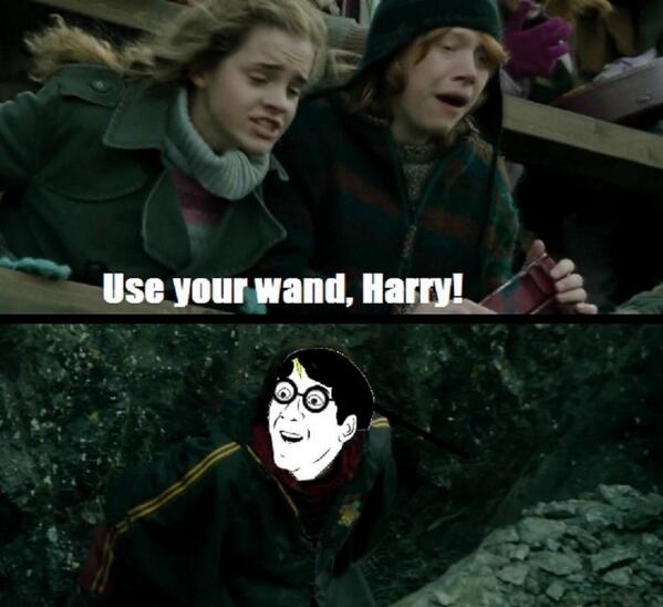 Use your wand Harry!
