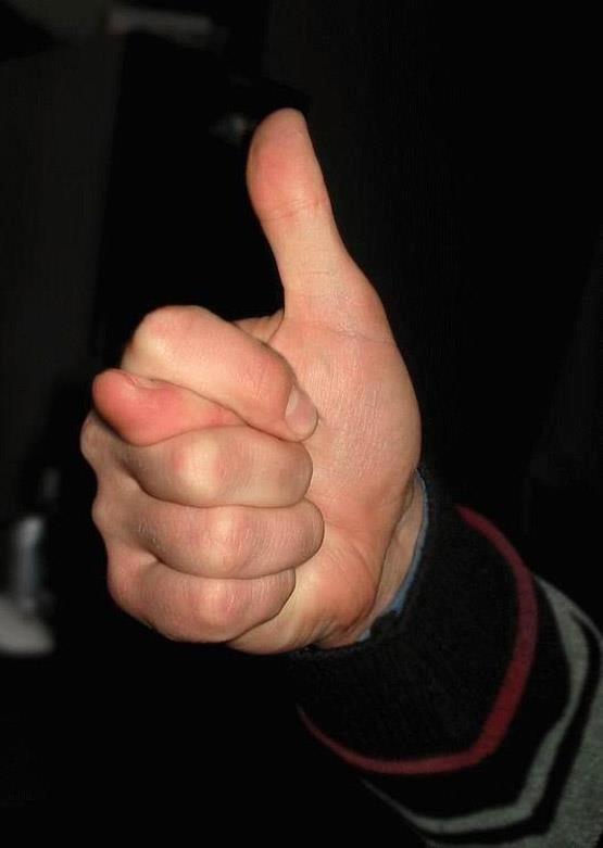 Thumbs up! ...wait whaat??