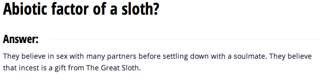 Sloths...