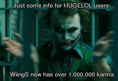Well done HUGELOL community