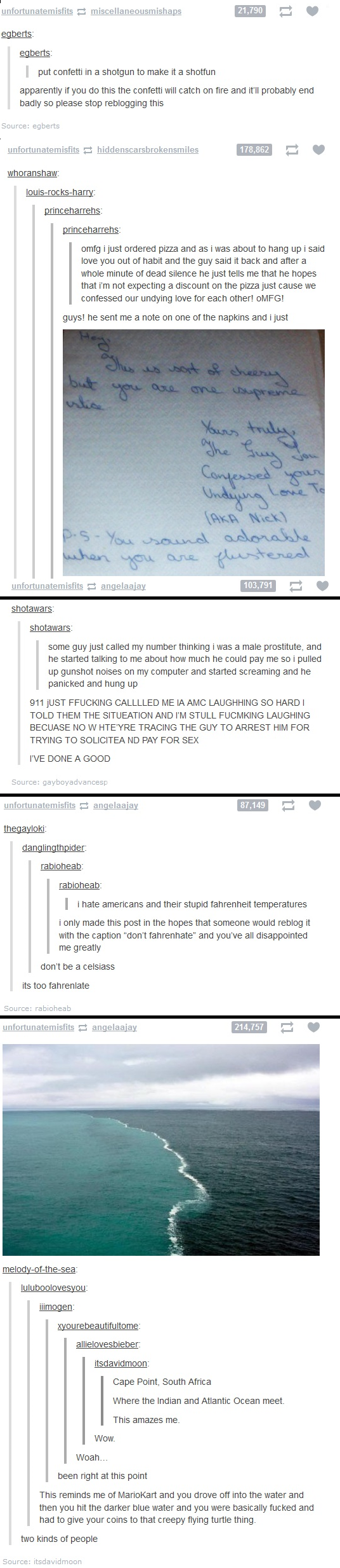 Just a compilation of tumblr gold.