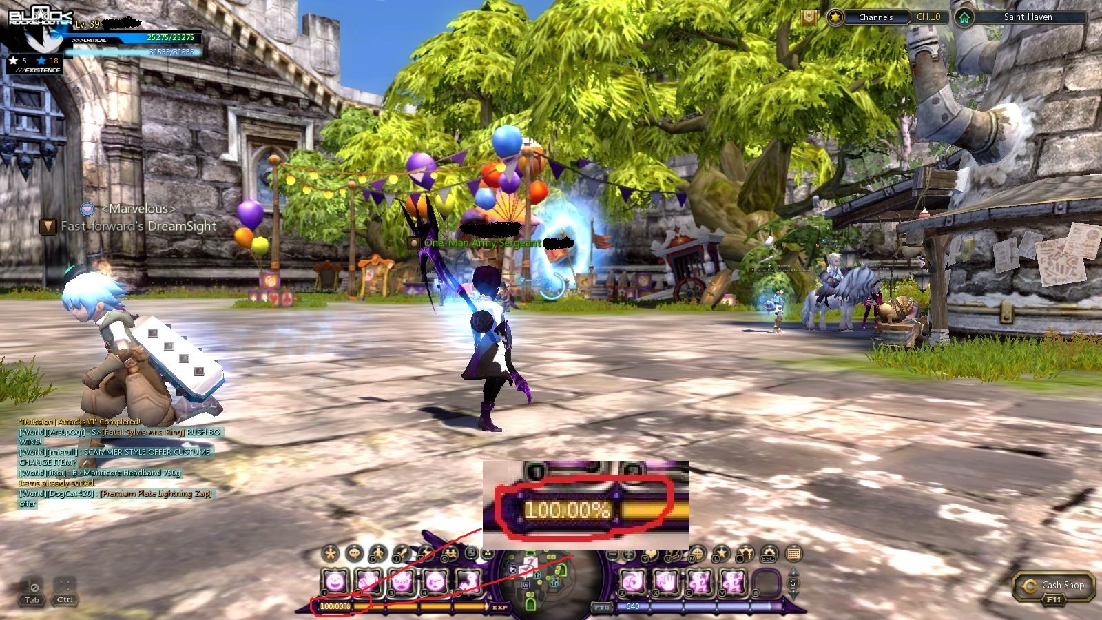 One does not simply have 100% EXP without leveling up