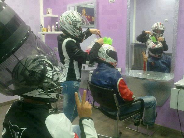How bikers have their hair cut
