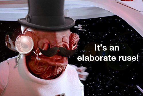 Original line of General Ackbar. It got shortened in the movie though