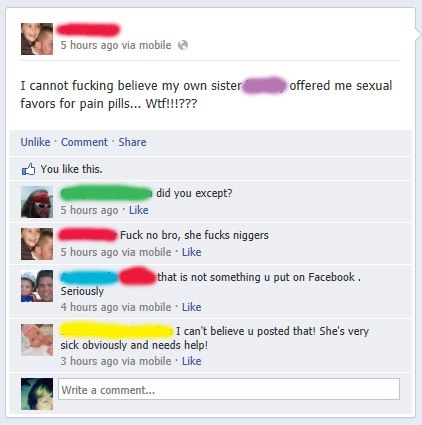 And the "Daily FB-b*tch Award" goes to...