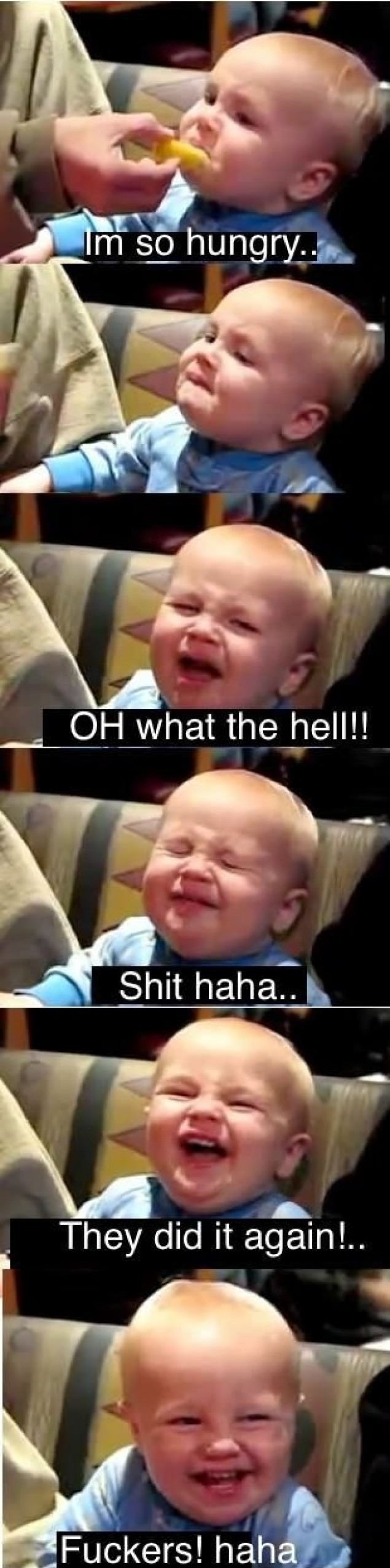 A baby eating a lemon