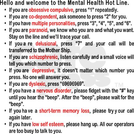 Mental Health Hot Line