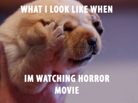 During horror movies...