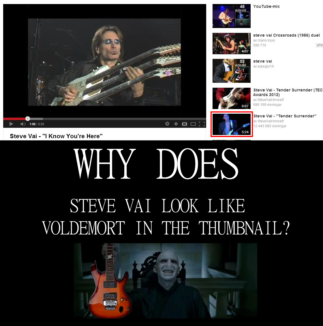 So I was on the rock part of youtube...