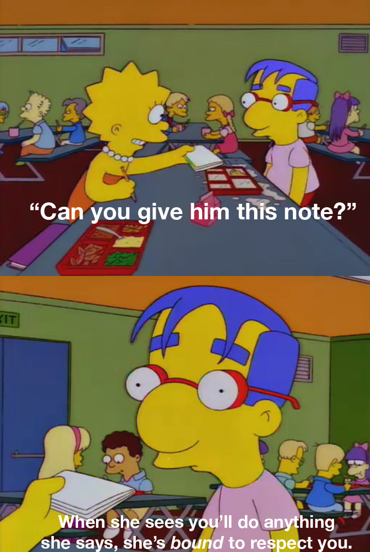 Milhouse explains the friend zone
