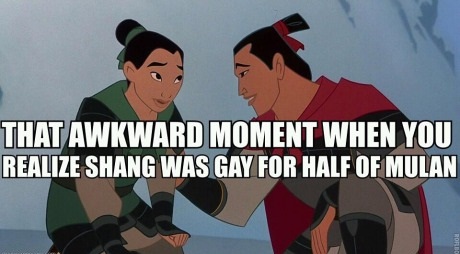 Shang was gay...