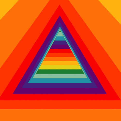 Rainbow Triangle Tunnel! [GIF]
