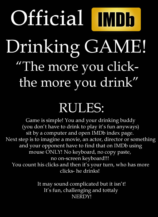 Official IMDb drinking game!!!