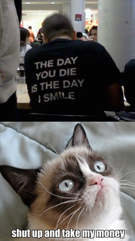 SOMEDAY...grumpy cat smiles again