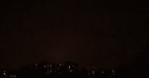 Lightning hitting powerlines