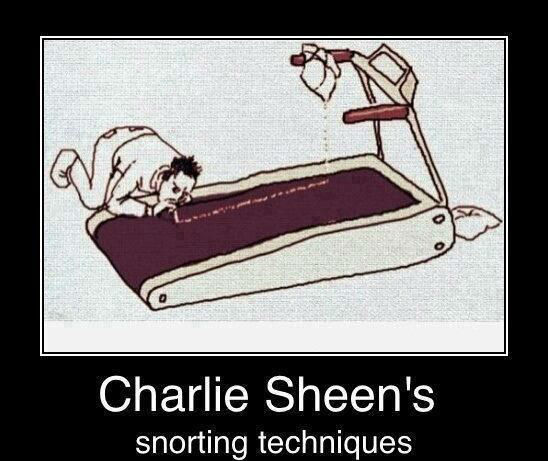 How Charlie Sheen snorts