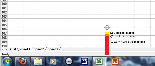 Microsoft Excel Scrolling Speeds.