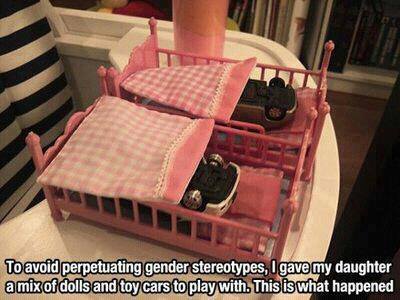 This is why you should never let a girl play with cars :D