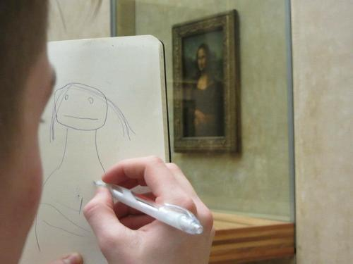My friend went to Louvre... Nailed it!