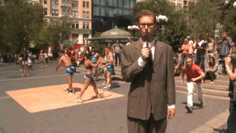 Reporter loses pants