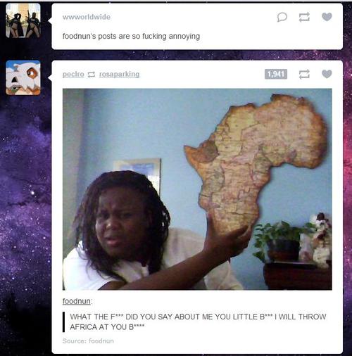 slap ya with a continent!